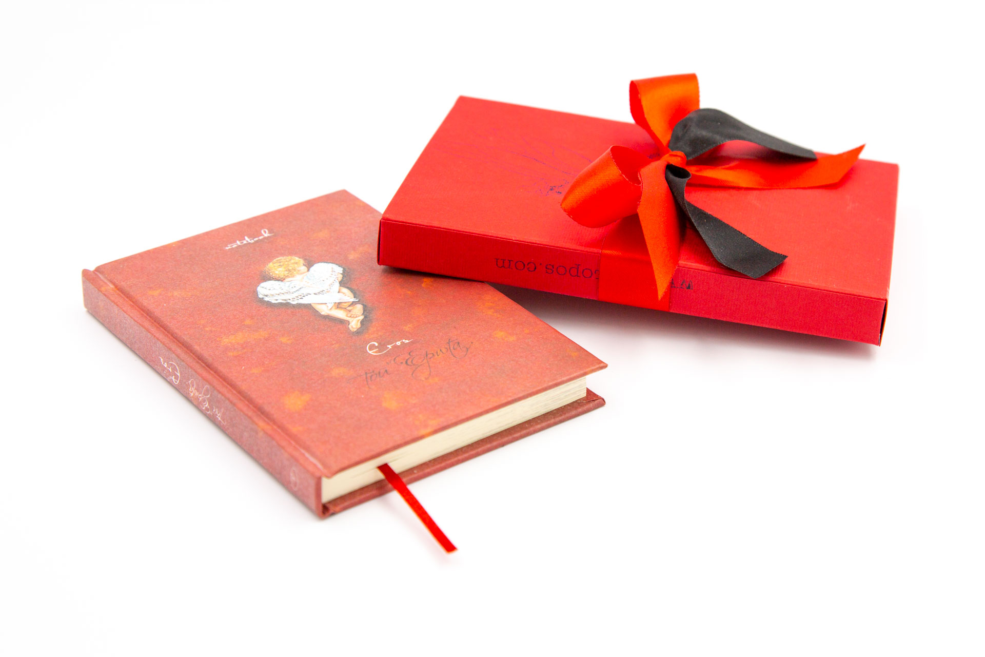 Small notebook "Eros" - Front and wrapped for Gift